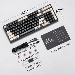 LTC NB981 Nimbleback 98 Keys Wired Mechanical Keyboard, Red Switch