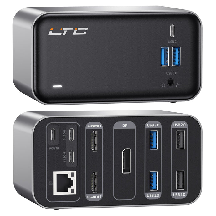 LTC 15-in-1 USB C Docking Station for Windows & macOS