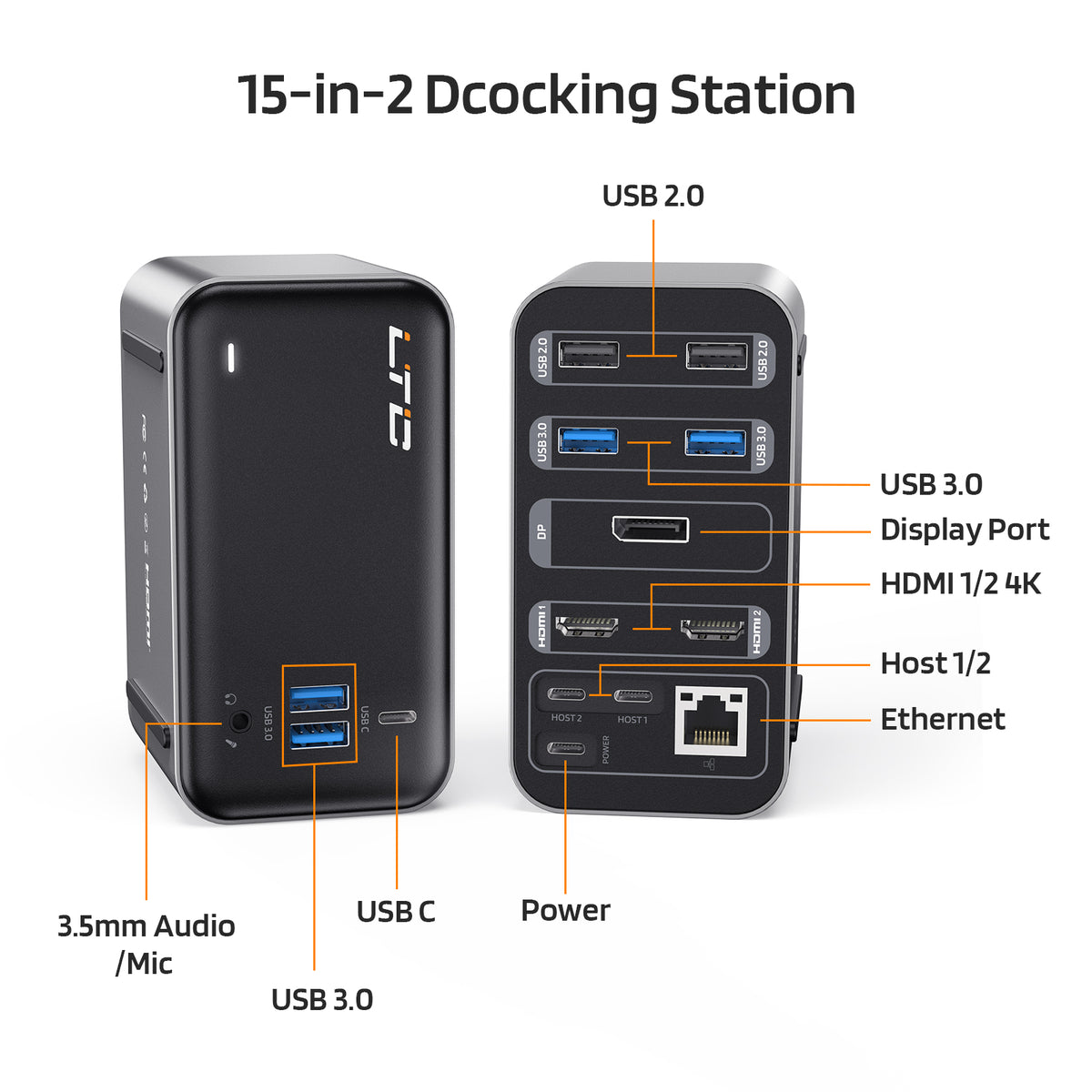 LTC 15-in-1 USB C Docking Station for Windows & macOS – ltc-shop