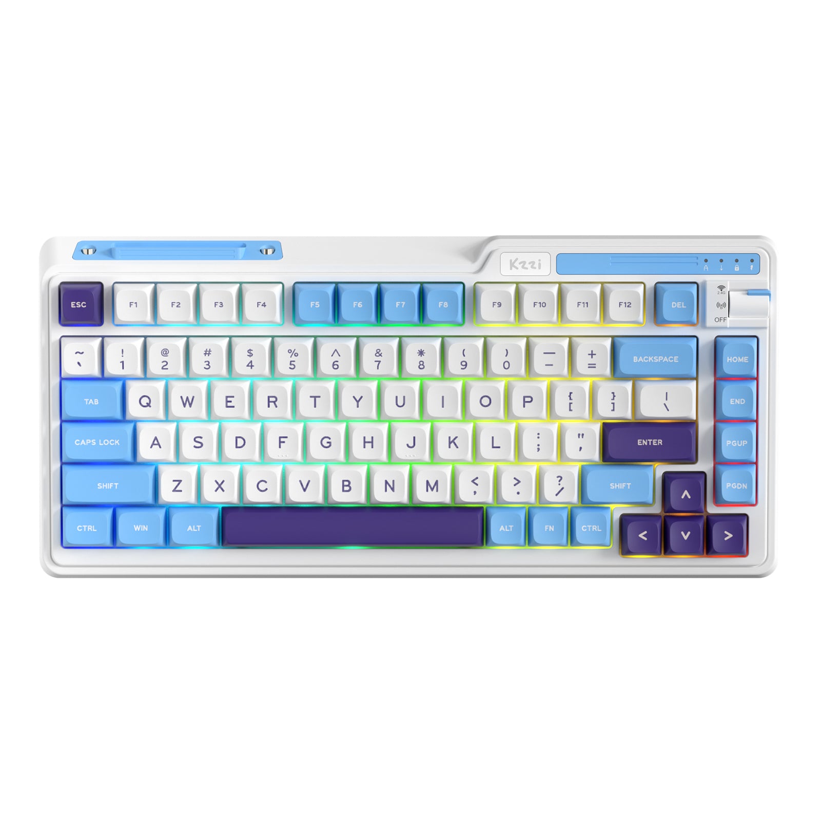 その他 kys KZZI K75Lite Mechanical Keyboard, RGB, 2.4GHz/BT/Wired, Custom