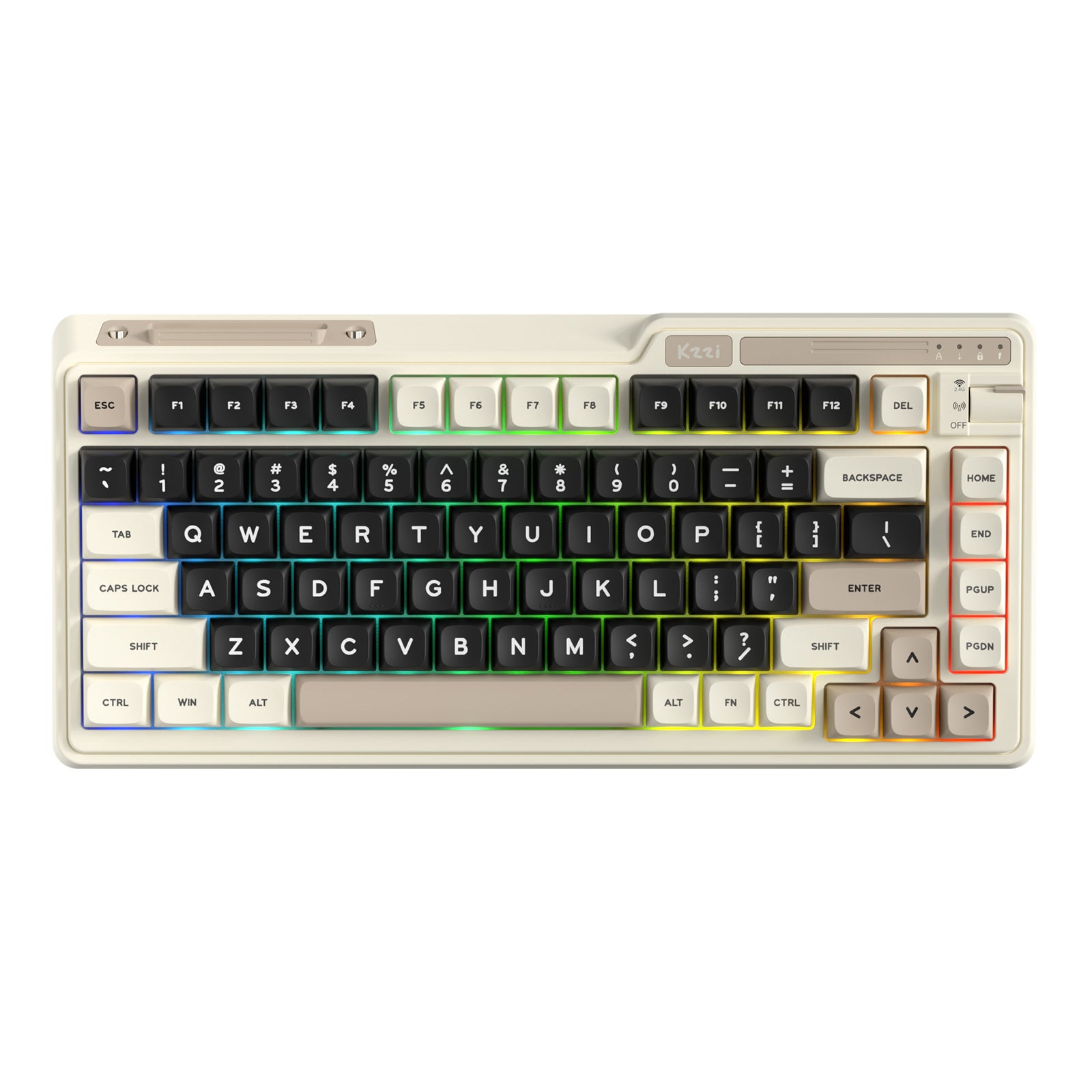 KZZI K75Lite Mechanical Keyboard, RGB, 2.4GHz/BT/Wired, Custom