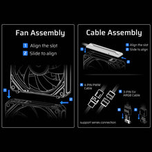 Load image into Gallery viewer, 3 Pin 5V ARGB 4 Pin PWM Cable for LTC CF-121D 120mm PC Case Fan