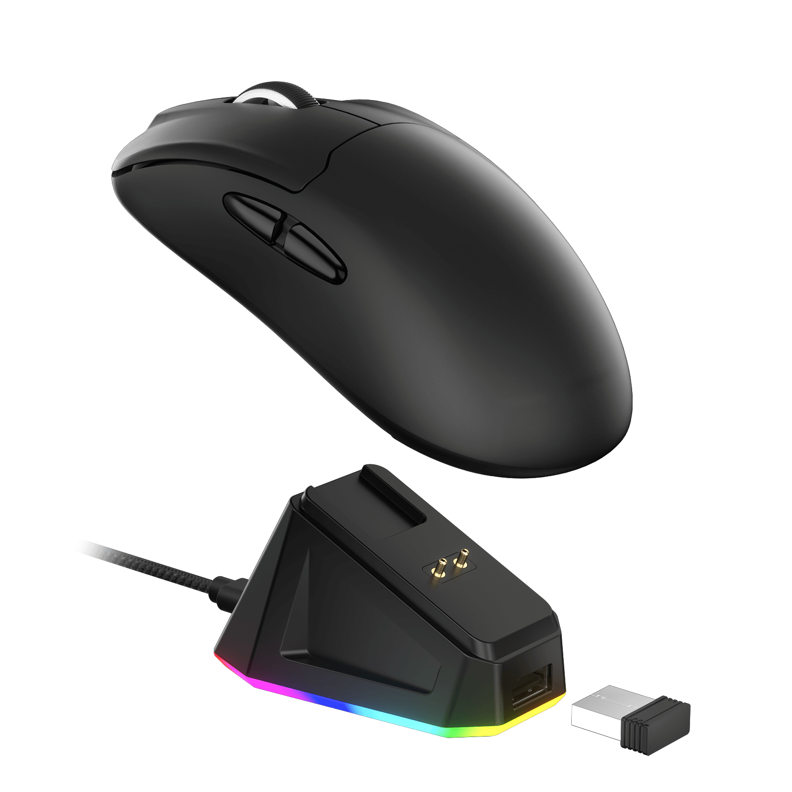 Em Load Mouse LTC GM022 Ultralight 3-Mode Wireless Gaming Mouse with RGB Charging Dock