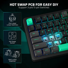 Load image into Gallery viewer, LTC Nimbleback NB832 Wireless 75% Gasket Mechanical Keyboard