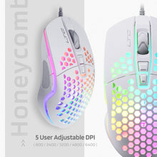 Load image into Gallery viewer, LTC Circle Pit Gaming Mouse, White